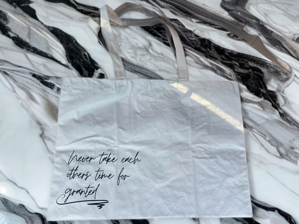 Organic Cotton "Precence" Tote Bags