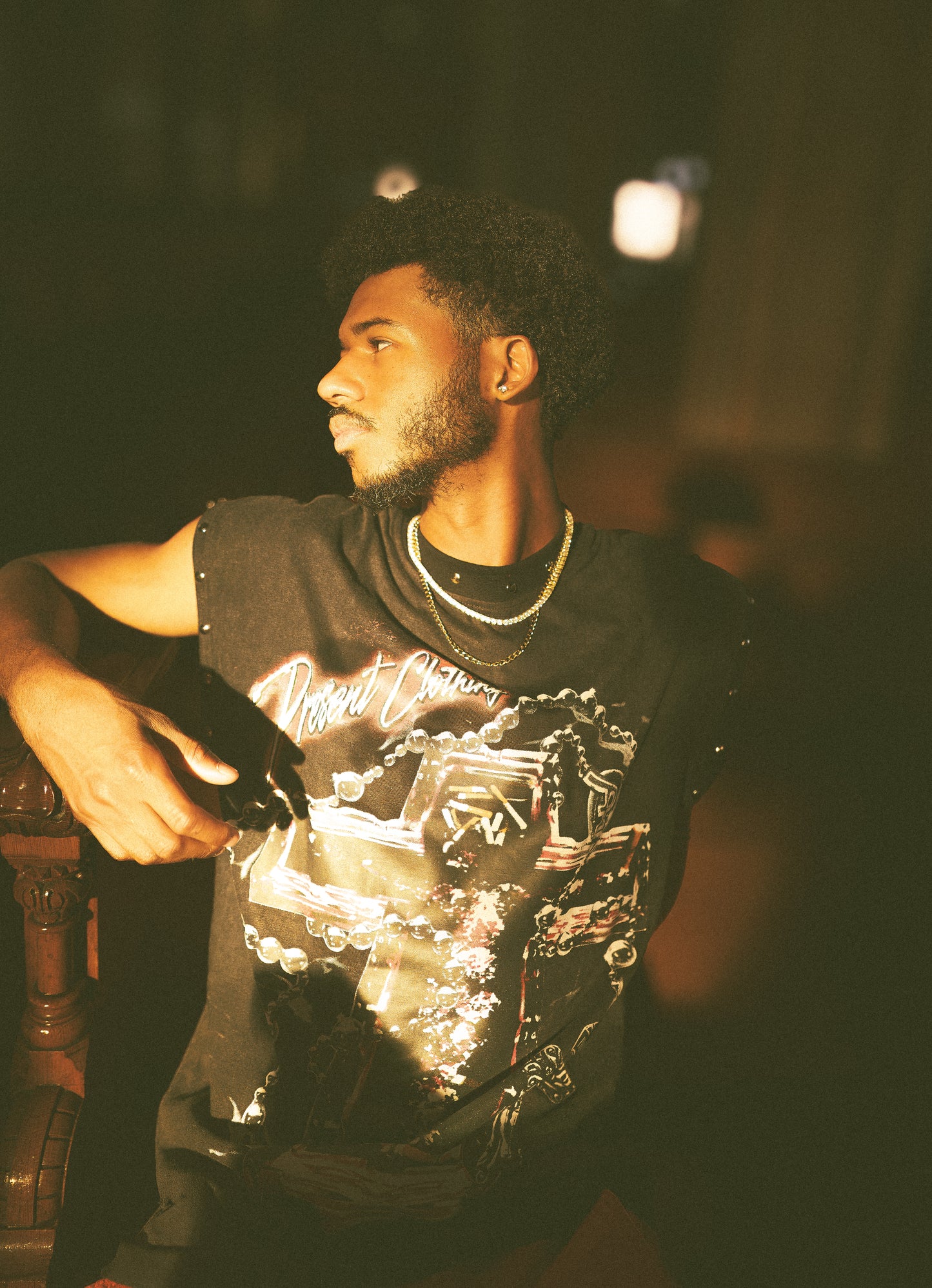 Saint Chain Studded Muscle Shirt