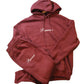 Burgundy "Presence" Hoodie set