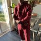 Burgundy "Presence" Hoodie set