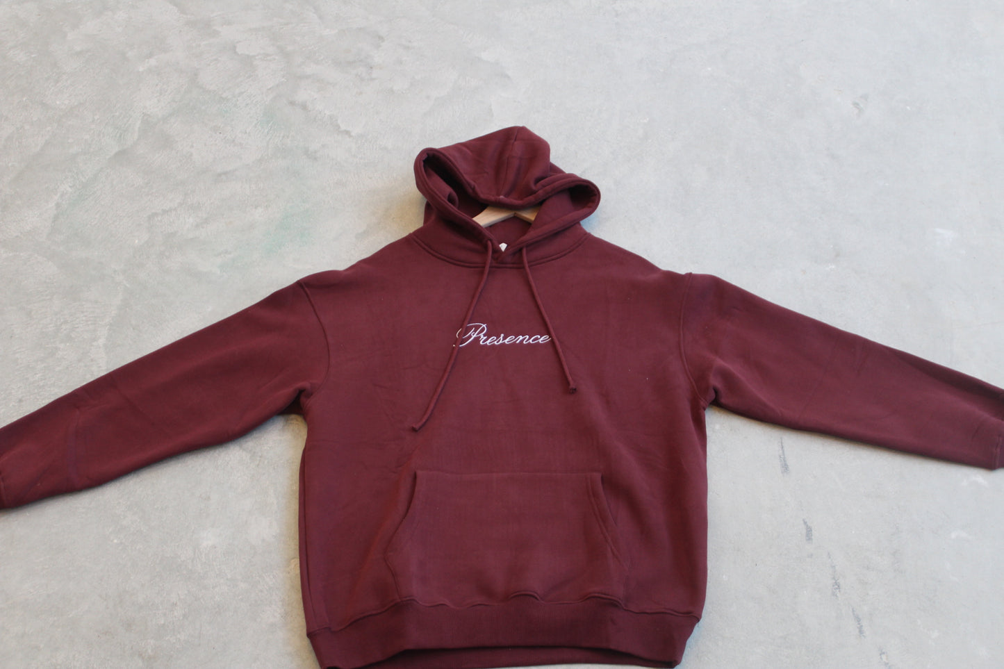 Burgundy "Presence" Hoodie set