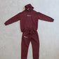 Burgundy "Presence" Hoodie set