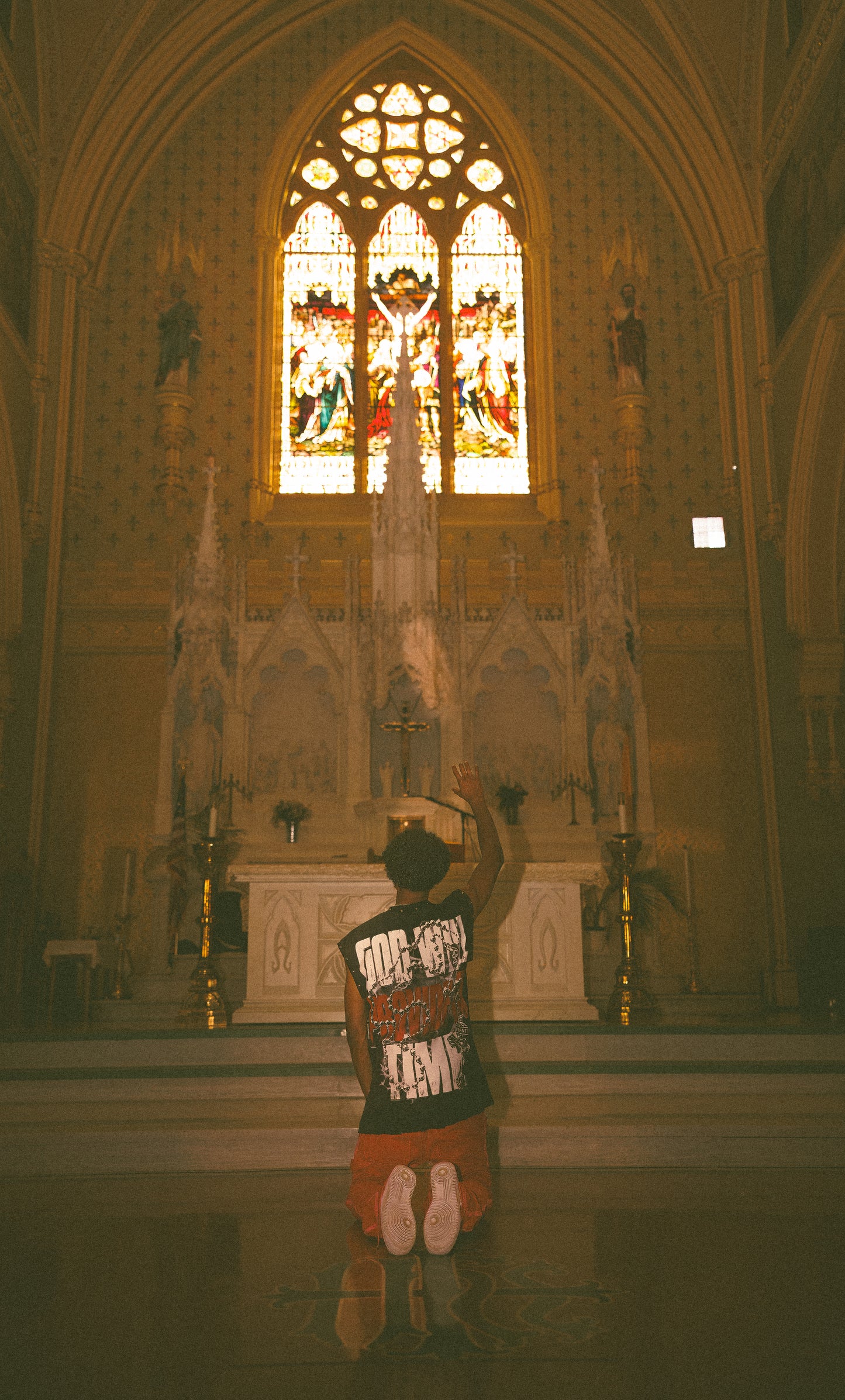 Saint Chain Studded Muscle Shirt